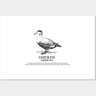 Chicken duck dictionary Posters and Art